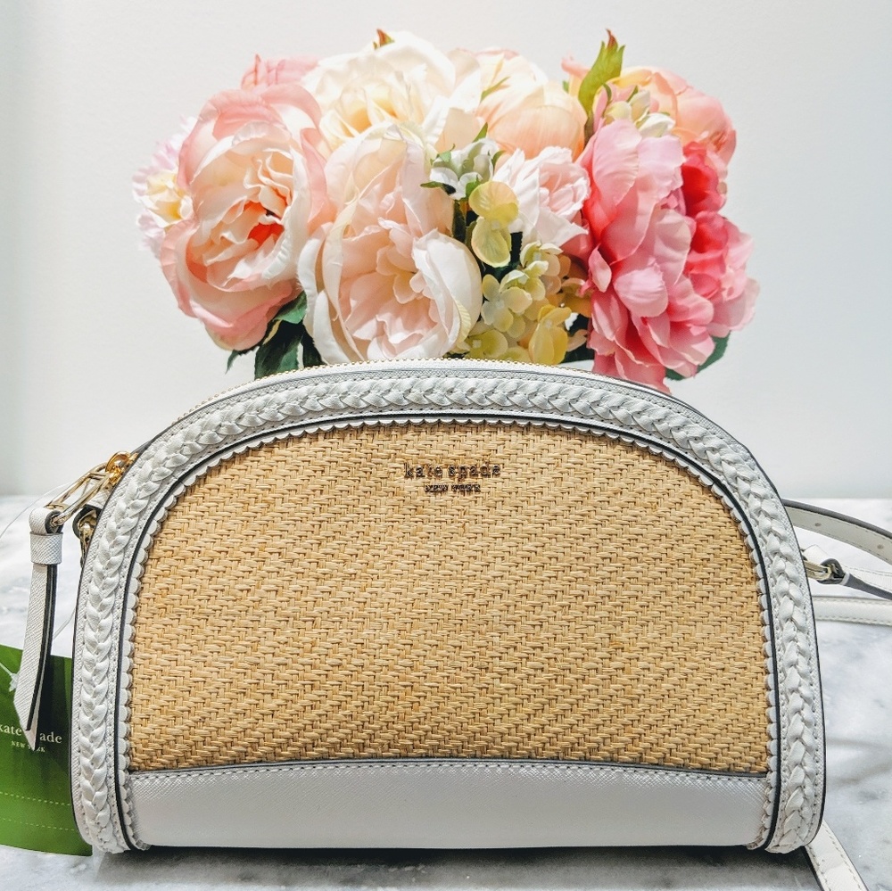 Kate Spade | Reiley Straw Dome Crossbody Bag - Picture 1 of 8